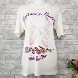 NWT DAYDREAMER Prince World Tour 1985 Weekend Graphic Tee in White Size XS